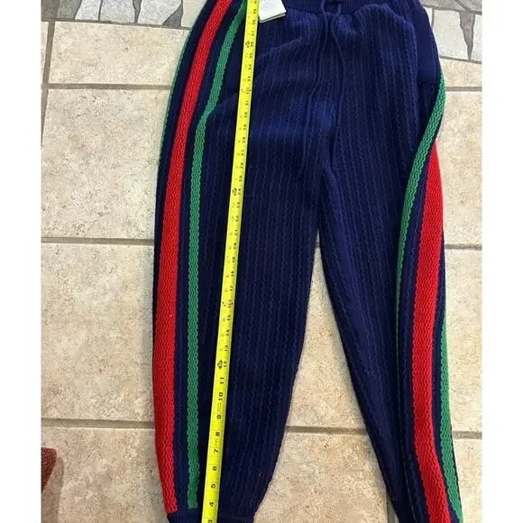 Men's Gucci web stripe 100% wool track pants size large made in Italy - Picture 6 of 10